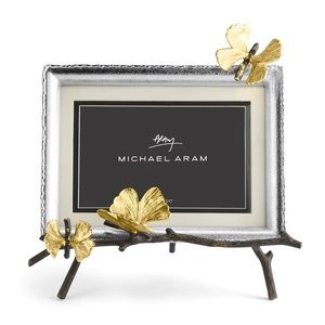 Michael Aram Butterfly Ginkgo Frame 4x6-5x7 Photo SZ Gold Silver